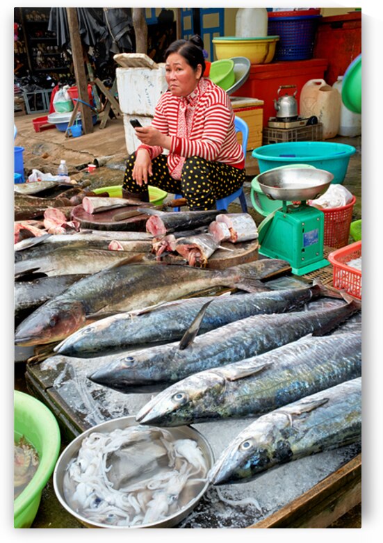Fish market scene in Phu Quoc Vietnam during the day by Marco Brivio