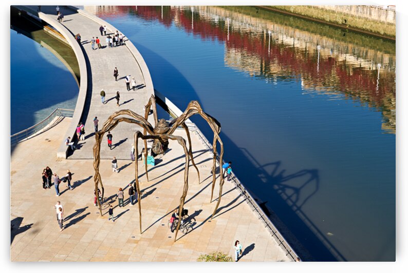 Maman sculpture by Louise Bourgeois near Nervion River in Bilbao by Marco Brivio