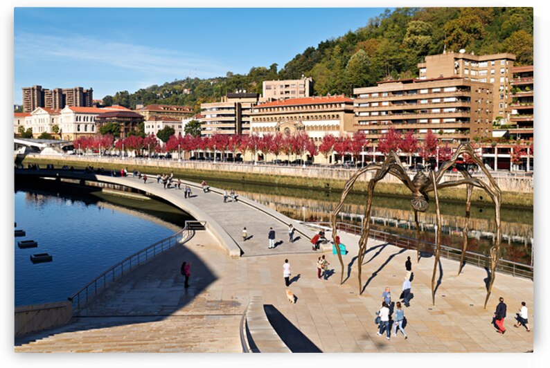 Maman sculpture by Louise Bourgeois by Nervion River in Bilbao by Marco Brivio