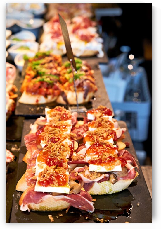 Basque pintxo snacks served in Bilbao Spain by Marco Brivio
