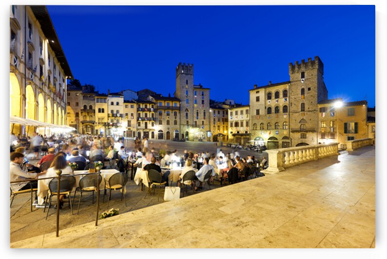 Piazza Grande at sunset offers dining and socializing in Arezzo by Marco Brivio