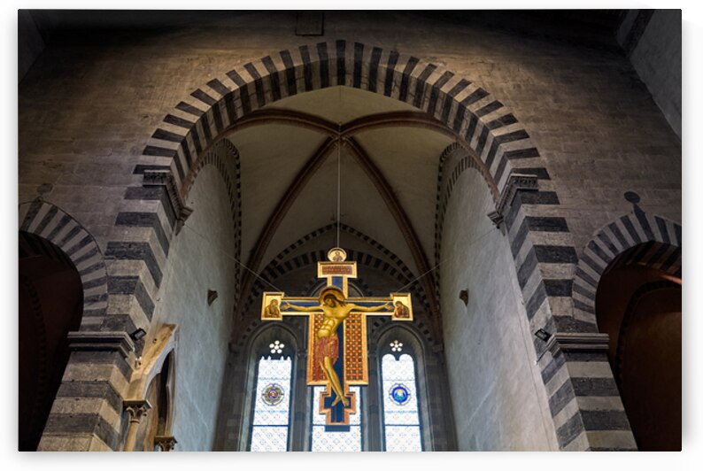 Cimabue painted crucifix in Basilica of San Domenico in Arezzo by Marco Brivio