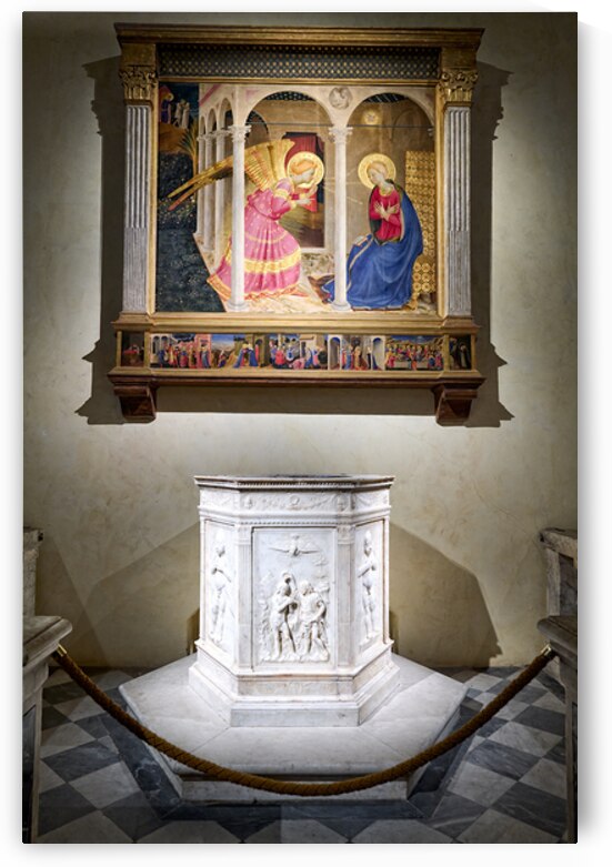 Cortona Italy shows Annunciation painting by Beato Angelico by Marco Brivio