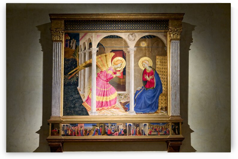 Cortona altarpiece by Angelico depicts the Annunciation by Marco Brivio