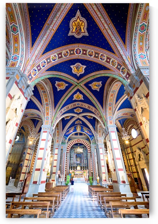 Basilica Santa Margherita in Cortona Tuscany during the day by Marco Brivio