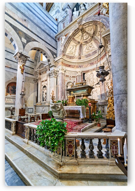 Interior view of the Cathedral in Pisa Tuscany Italy by Marco Brivio
