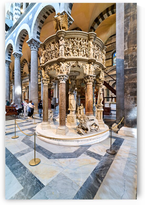 Pulpit sculpted by Giovanni Pisano in Pisa Cathedral by Marco Brivio