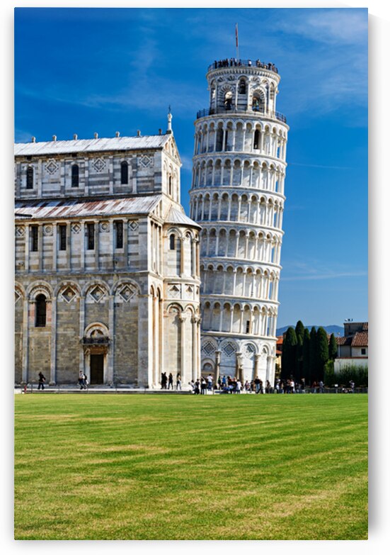 View of cathedral and leaning tower at Piazza dei Miracoli by Marco Brivio