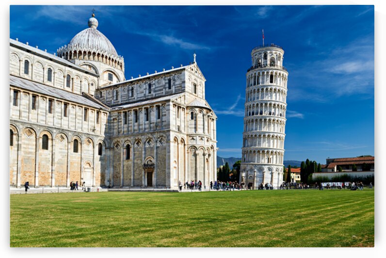 Leaning tower and cathedral in pisa tuscany italy by Marco Brivio