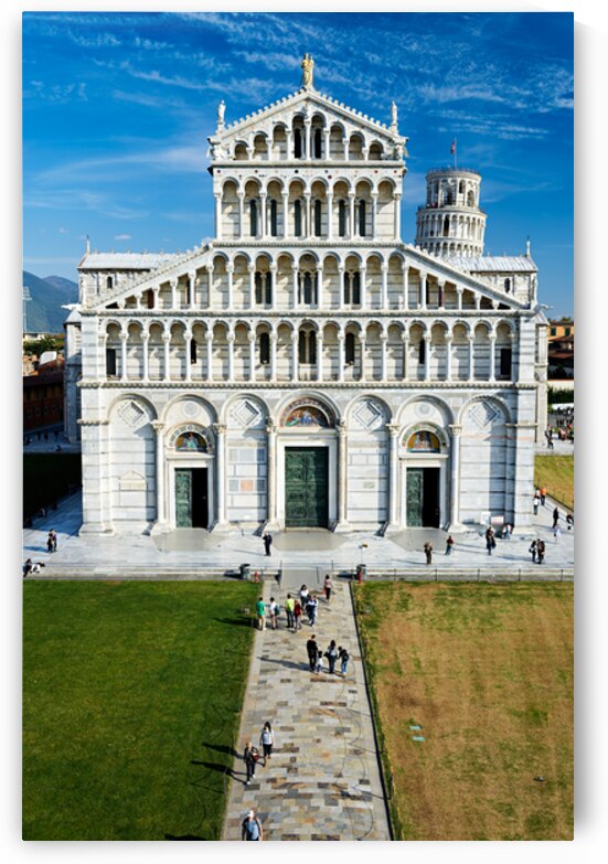 Piazza dei Miracoli in Pisa with Cathedral and Leaning Tower by Marco Brivio
