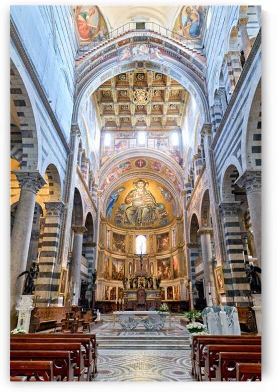 Interior view of the Cathedral in Pisa Tuscany Italy by Marco Brivio
