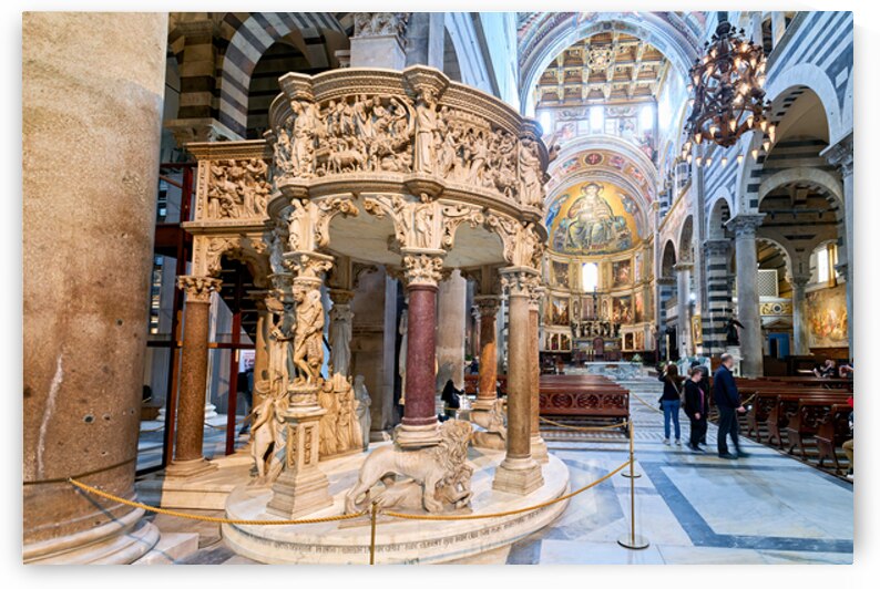 Pulpit sculpted by Giovanni Pisano in Pisa Cathedral Italy by Marco Brivio