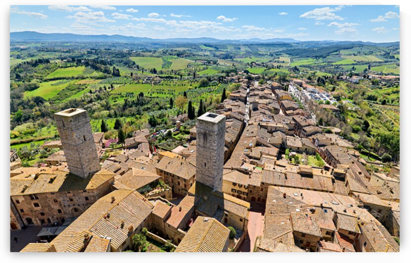 Visit San Gimignano from above in Tuscany Italy by Marco Brivio