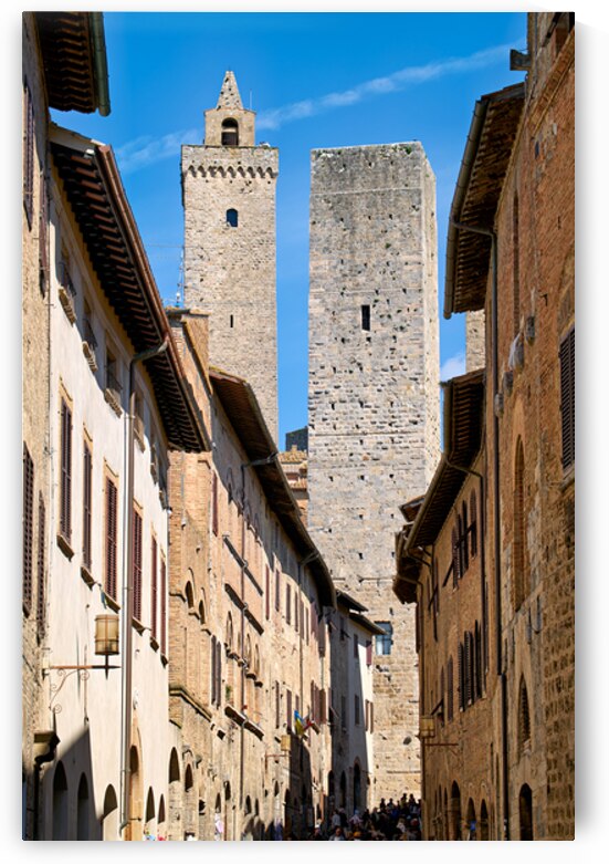 Fine towers rise over San Gimignano streets in Tuscany by Marco Brivio