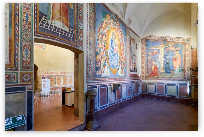 Frescoes in san lorenzo church in san gimignano italy by Marco Brivio