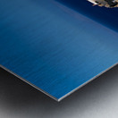 Oia Santorini: white cliffside village windmills and deep blu Metal print