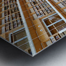 People explore the National Library in Athens Greece Metal print