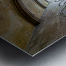 Nuns walk in the cloister of Vezelay Abbey in Bourgogne France Metal print