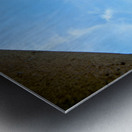 Gothic St. Vitus Cathedral in Prague framed by an arch. Metal print