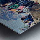 Cremation rites by the Ganges River in Varanasi India Metal print