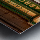 Grinder street shop in Palermo Sicily with shopkeeper Metal print