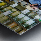 Market scene in Al Hamidiyah Souq showing spices and vendor in S Metal print