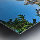 Visitors explore the ruins of Church of Saint Simeon Stylites in Metal print