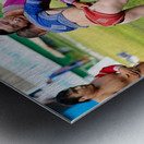 Wrestling matches at Naadam festival in Ulaanbaatar Mongolia Metal print