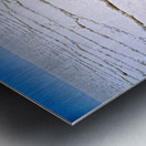 Expansive white salt flat with geometric patterns. Metal print