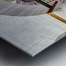 Visitors observe the interior of Fatih Mosque in Istanbul Metal print