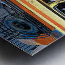 People boarding a bus in Lahore during busy hours Metal print