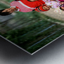 Children and women gather in a village in Uzbekistan Metal print