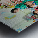 Children gather in classroom in Ho Chi Minh City during lesson Metal print