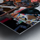 Chickens gathered in a market in Phu Quoc Vietnam Metal print