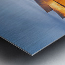 Guggenheim Museum shines at night in Bilbao Spain Metal print