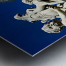 Visitors enjoy Piazza dei Miracoli with the Leaning Tower Metal print