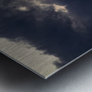 Sunset in Val dOrcia with cypresses in Tuscany Italy Metal print