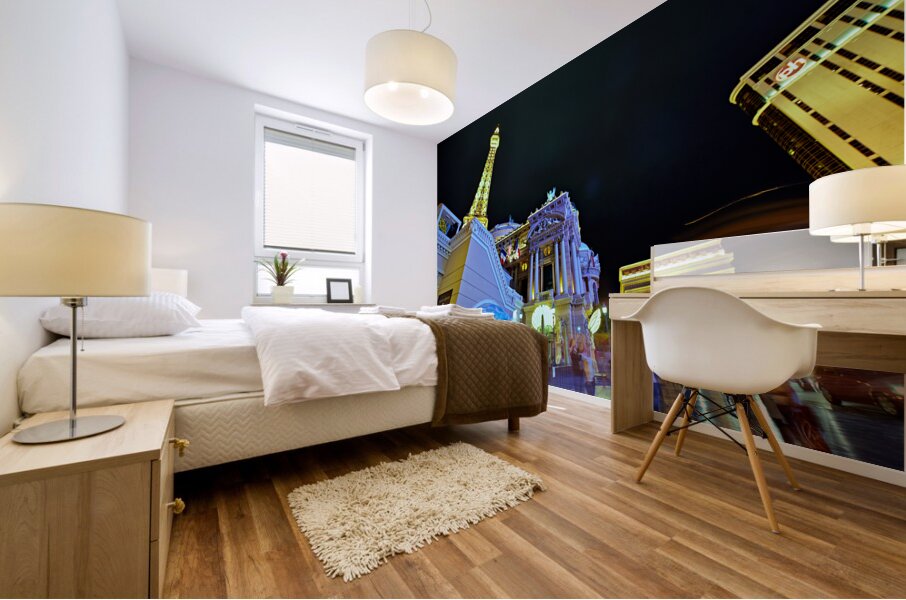 The Strip by night. Las Vegas Nevada USA Mural print