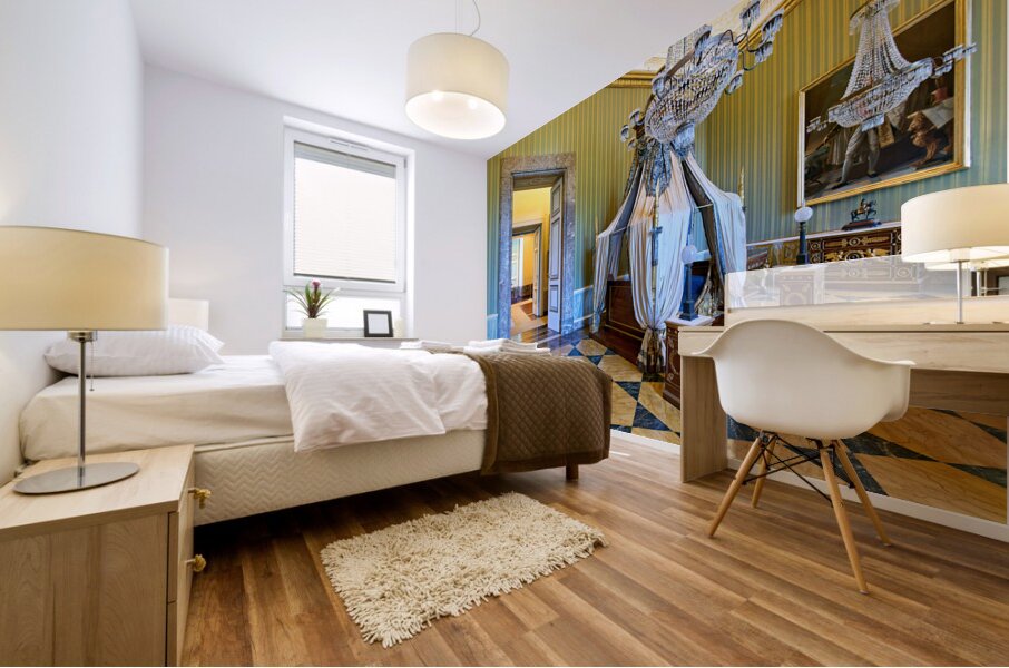 Caserta Campania Italy. The Royal Palace. The apartrment of King Joachim Murat Mural print