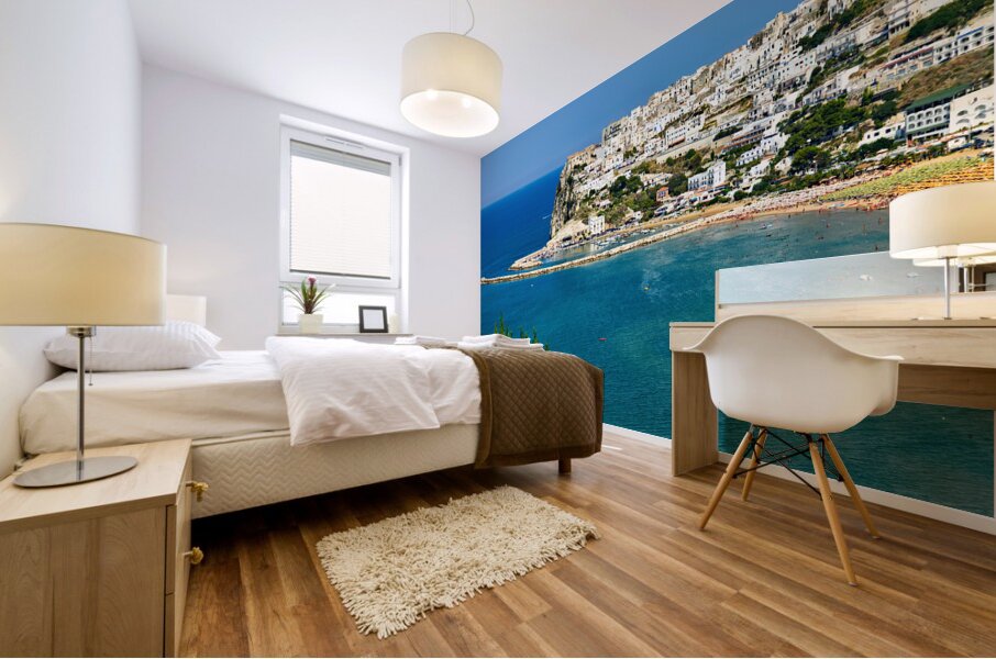 Apulia Puglia Gargano Italy. Elevated view of Peschici Mural print