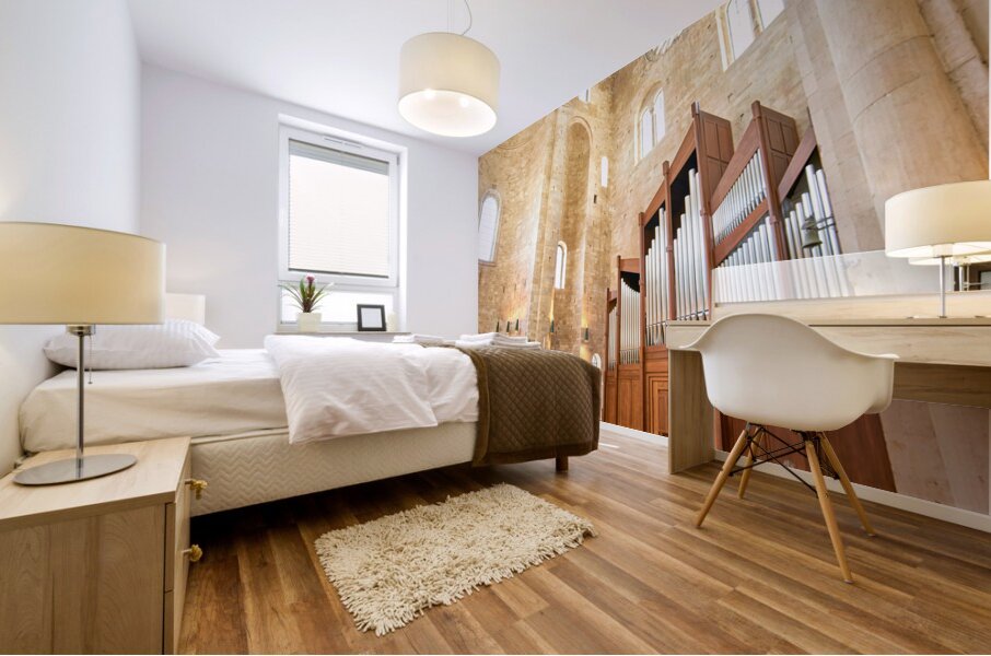 Apulia Puglia Italy. Trani. Basilica Cattedrale Beata Maria Vergine Assunta dedicated to Saint Nicholas Mural print