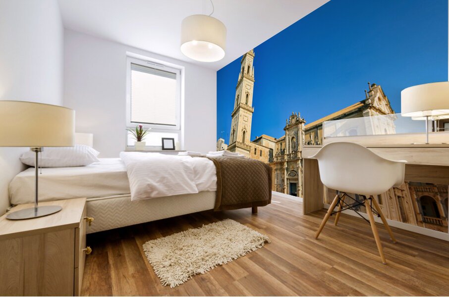 Apulia Puglia Salento Italy. Lecce. Cathedral Maria Santissima Assunta and Saint Orontius Mural print