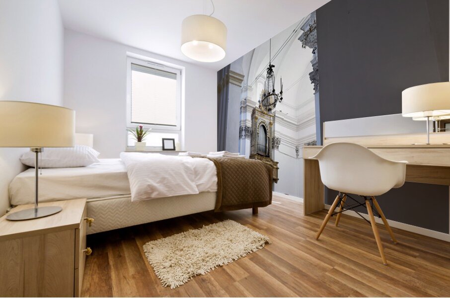 Spoleto Umbria Italy. The Cathedral Mural print