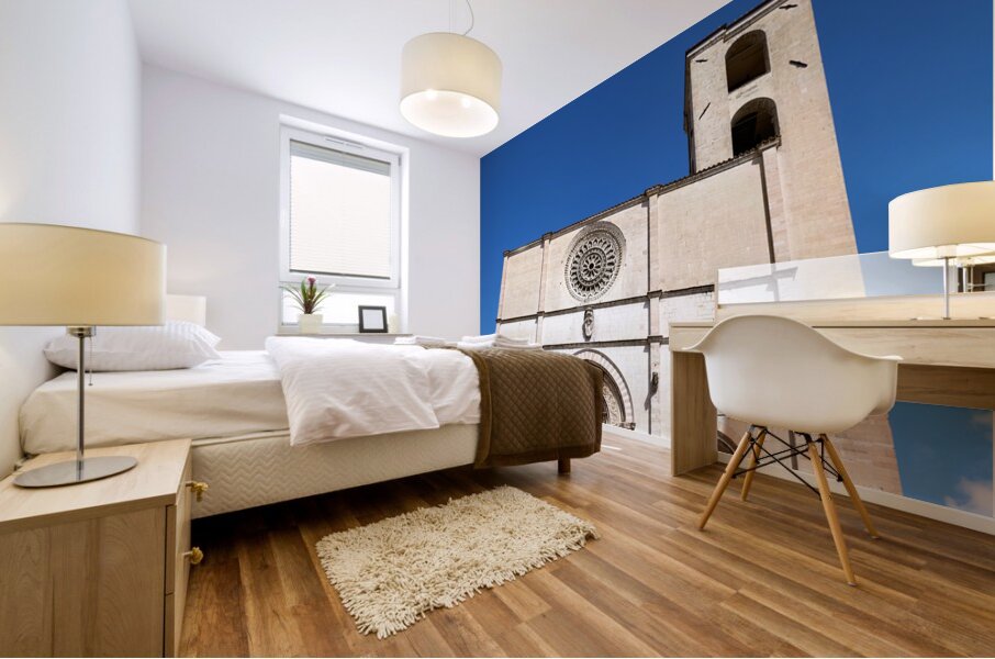 Todi Umbria Italy. Concattedrale della Santissima Annunziata. Cathedral. Piazza del Popolo Mural print