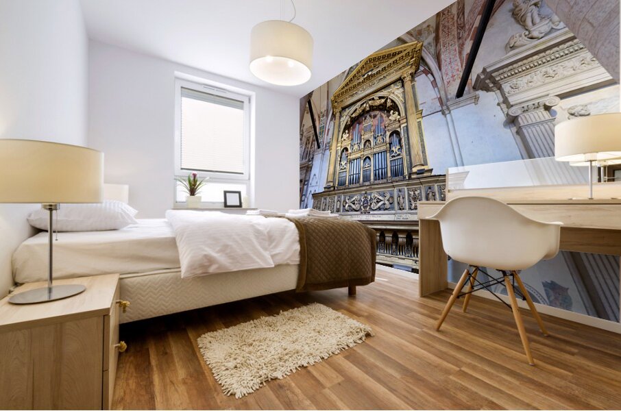 Verona Veneto Italy. The organ of the Basilica of Saint Anastasia Mural print
