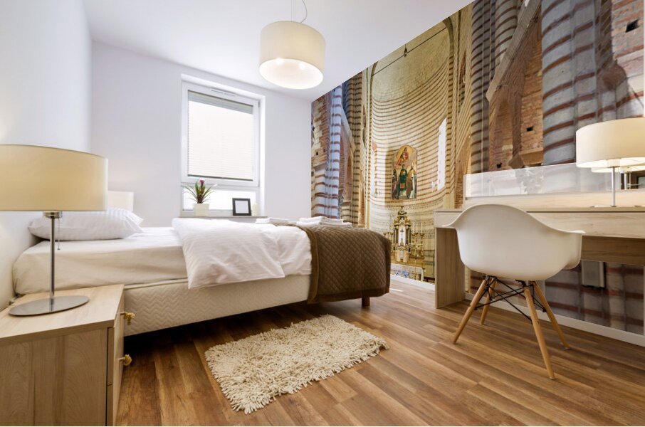 Verona Veneto Italy. San Lorenzo Basilica Mural print