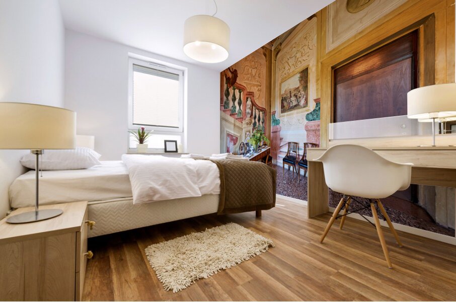 Vicenza Veneto Italy. The interiors of the Villa Valmarana ai Nani frescoed  by Giambattista and Giandomenico Tiepolo Mural print