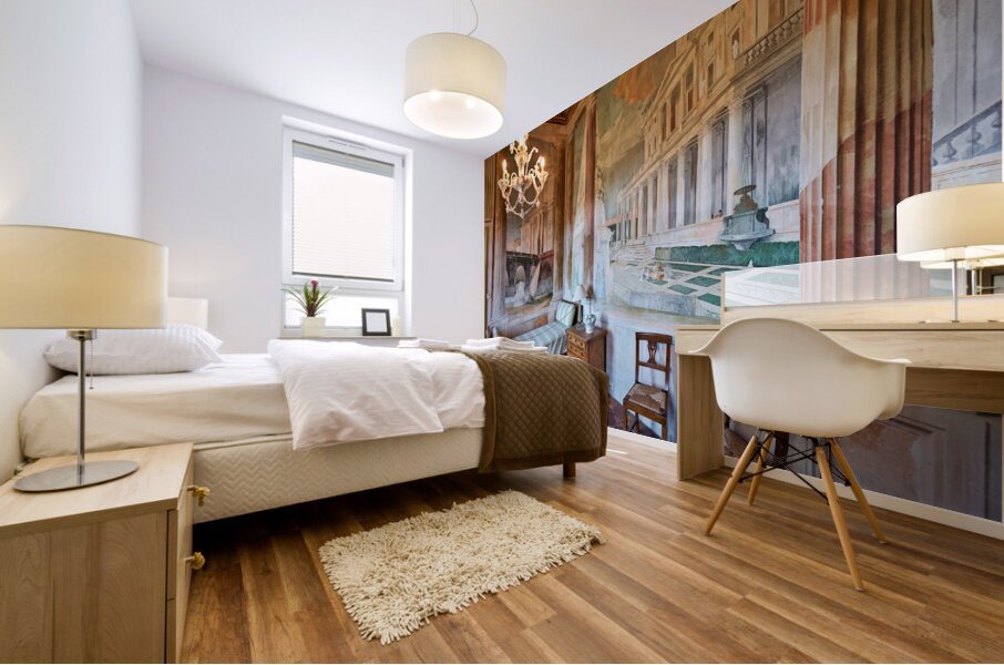 Vicenza Veneto Italy. The interiors of the Villa Valmarana ai Nani frescoed  by Giambattista and Giandomenico Tiepolo Mural print