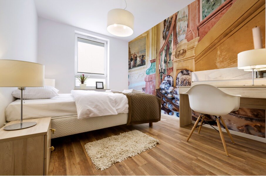 Vicenza Veneto Italy. The interiors of the Villa Valmarana ai Nani frescoed  by Giambattista and Giandomenico Tiepolo Mural print