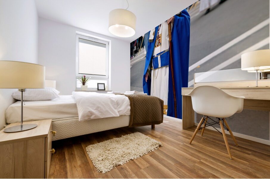 Zaragoza. Saragossa. Aragon. Spain.  Processions of the Easter Holy Week Mural print